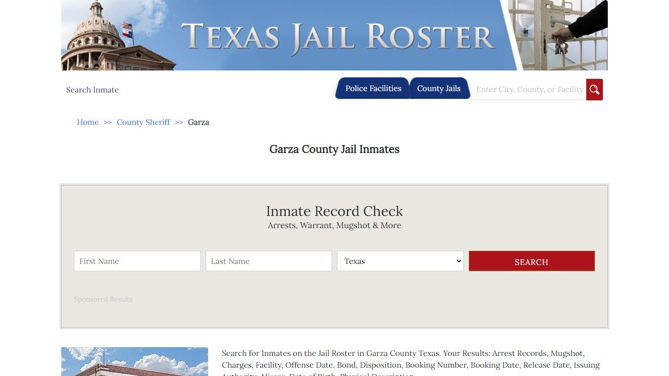 Garza County Jail Inmates - Jail Roster Search