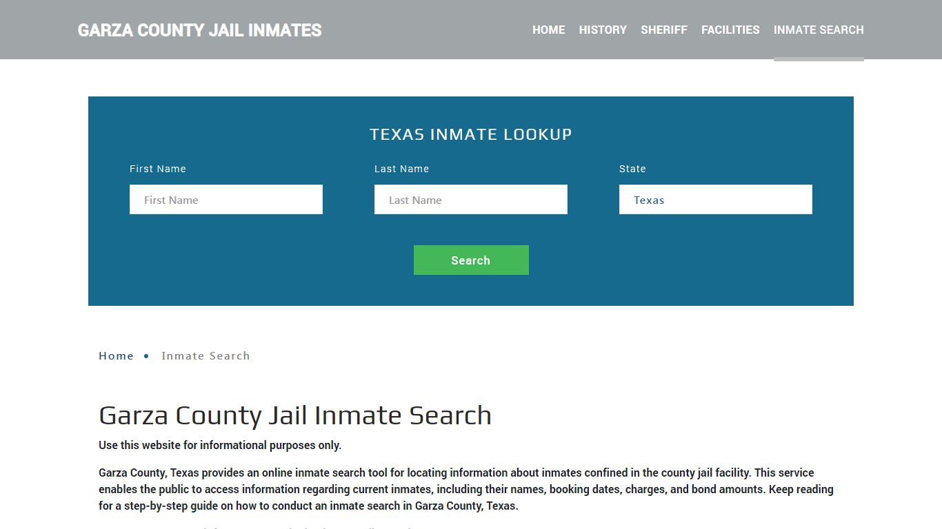 Garza County, TX Detainee Lookup